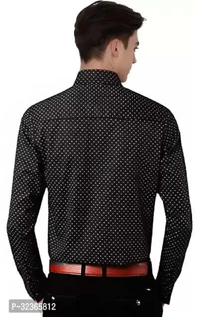 Reliable Black Cotton Printed Long Sleeves Casual Shirt For Men-thumb2