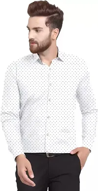 Reliable White Cotton Printed Long Sleeves Casual Shirt For Men-thumb4