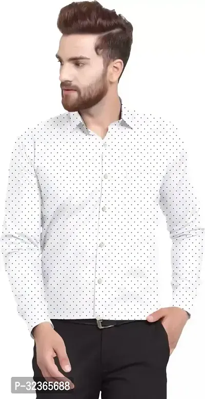 Reliable White Cotton Printed Long Sleeves Casual Shirt For Men-thumb5