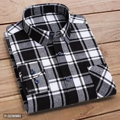 Stylish Multicoloured Checked Long Sleeves Shirt For Men-thumb0