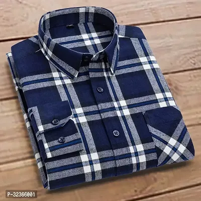 Reliable Multicoloured Cotton Checked Long Sleeves Casual Shirt For Men-thumb0