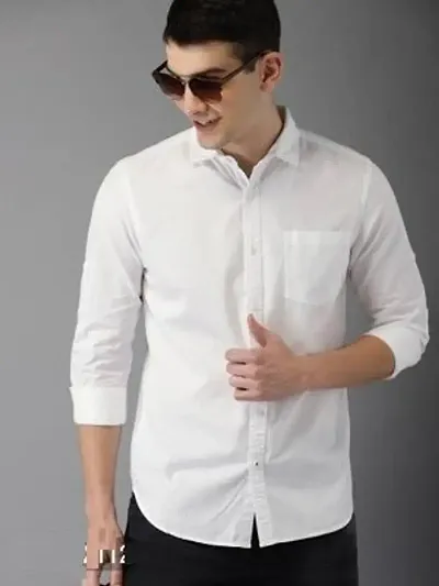 Stylish Solid Long Sleeves Shirt For Men