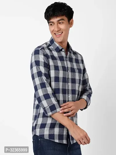 Reliable Multicoloured Cotton Checked Long Sleeves Casual Shirt For Men-thumb5