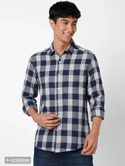 Reliable Multicoloured Cotton Checked Long Sleeves Casual Shirt For Men-thumb0