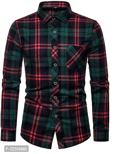 Reliable Multicoloured Cotton Checked Long Sleeves Casual Shirt For Men-thumb4