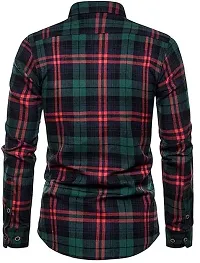 Reliable Multicoloured Cotton Checked Long Sleeves Casual Shirt For Men-thumb2