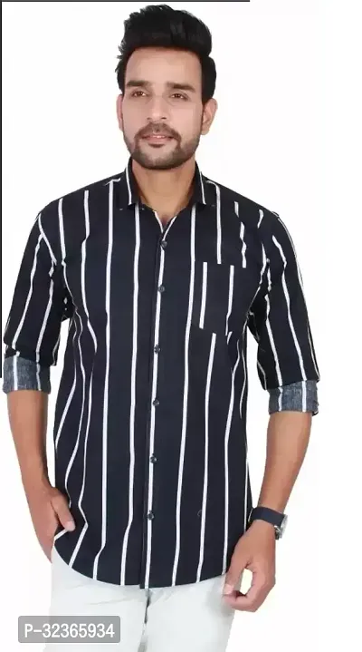 Reliable Multicoloured Cotton Striped Long Sleeves Casual Shirt For Men-thumb3