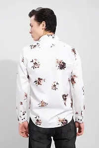 Reliable White Polycotton Printed Long Sleeves Casual Shirt For Men-thumb1