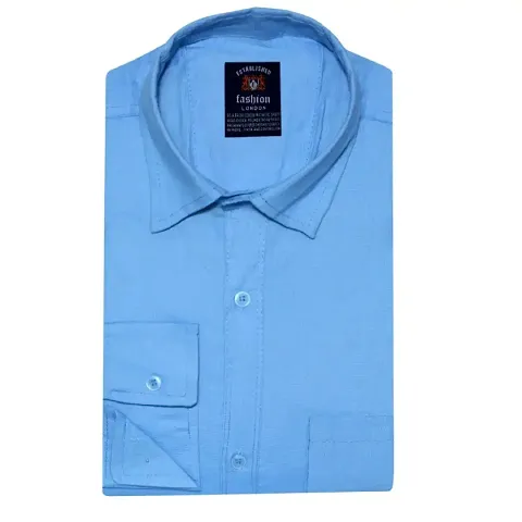 Men's Regular Fit Plain Casual Shirt