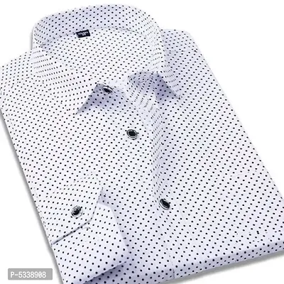 Men's Regular Fit Cotton Dotted Casual Shirts
