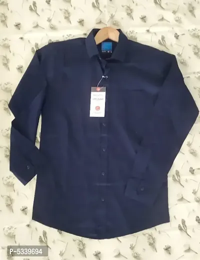 Premium Plain Long Sleeves Regular Fit Casual Shirt For Men-thumb0