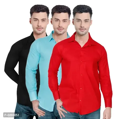 Combo of 3 Casual Shirts for Men-thumb0