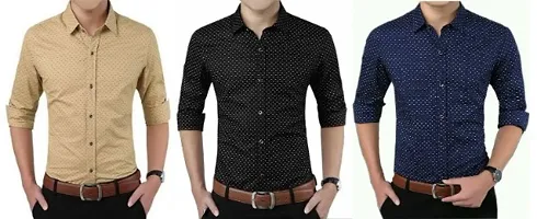 Trendy Casual Look Pack of 3 Long Sleeve Shirts