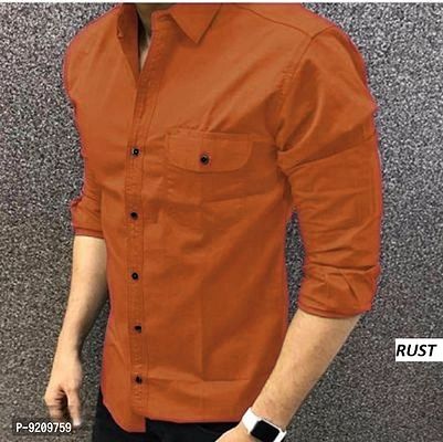 Classic Cotton Solid Casual Shirts for Men-thumb2