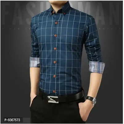 Classic Cotton Checked Casual Shirts for Men-thumb0