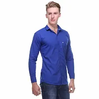 Men's Regular Fit Cotton Solid Casual Shirts-thumb1