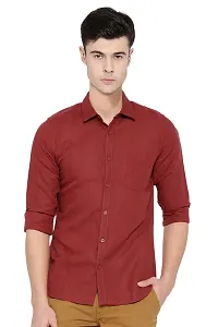 Multicoloured Cotton Solid Casual Shirts For Men-thumb2