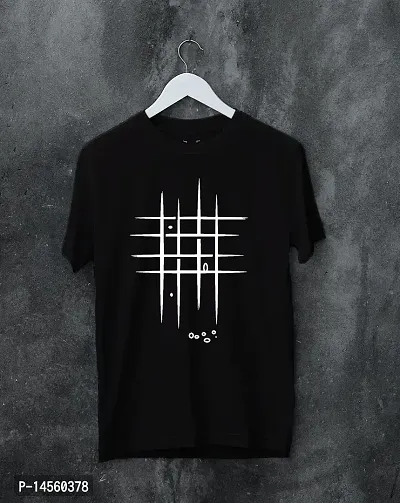 Black Printed T-Shirt For Men-thumb0