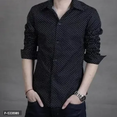 Stylish Black Printed Long Sleeves Shirt For Men-thumb4