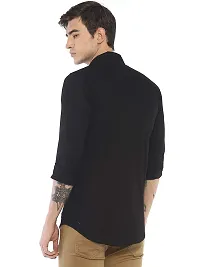 Fashion Plain Shirt For Men (Black)-thumb1