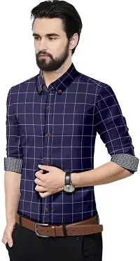 Classic Cotton Checked Casual Shirts for Men-thumb1