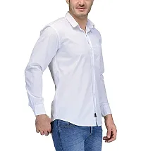 Fashion Plain Shirt For Men (White)-thumb1