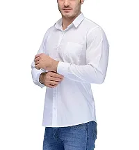 Fashion Plain Shirt For Men (White)-thumb4