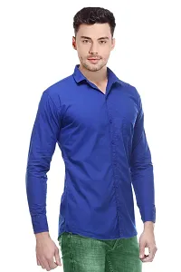 Men's Multicoloured Cotton Casual Solid Shirt Set of 5-thumb2