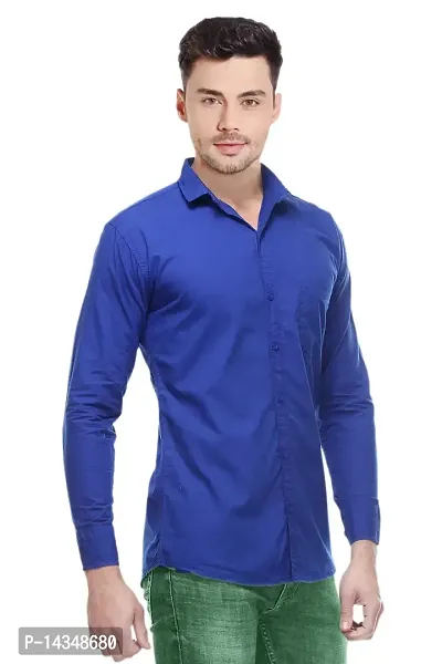 Men's Multicoloured Cotton Casual Solid Shirt Set of 5-thumb3