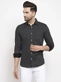Men's Premium Dotted Long Sleeves Regular Fit Casual Shirts-thumb1