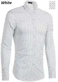 Men's Premium Dotted Long Sleeves Regular Fit Casual Shirts-thumb3