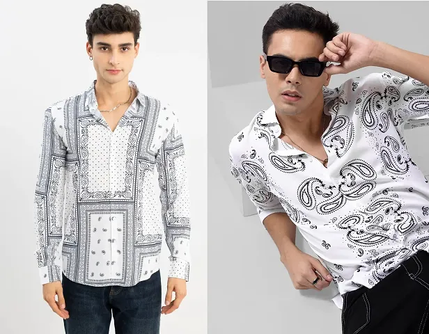 Pack of 2- Printed Casual Shirts for Men