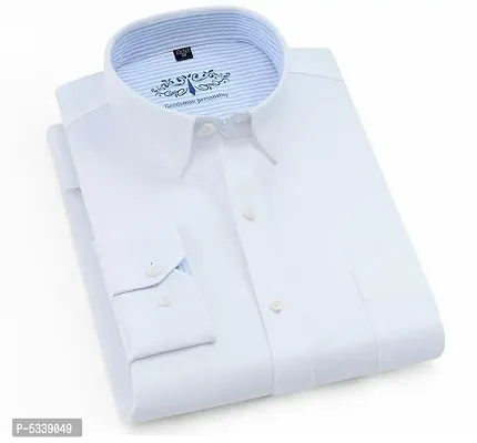 Men's Regular Fit Cotton Plain Casual Shirt-thumb0