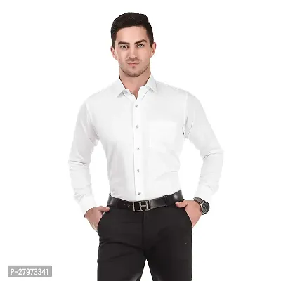 Classic White Cotton Formal shirts for men-thumb0