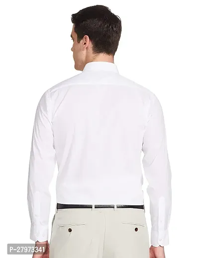 Classic White Cotton Formal shirts for men-thumb2