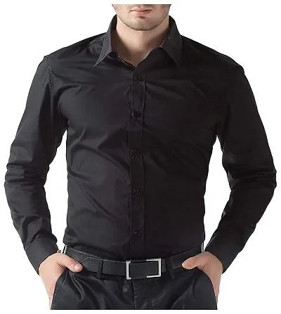 Men's Regular Fit Full Sleeve Summer Wear Plain Shirt.