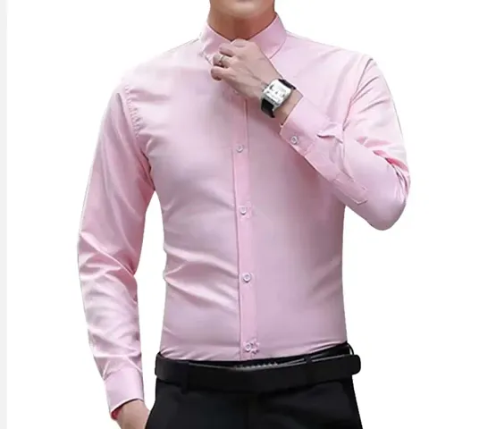 Trendy Cotton Blend Long Sleeve Formal Shirt 