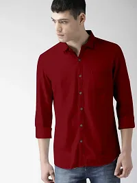 Classic Cotton Casual Shirts for Men, 4pcs-thumb2