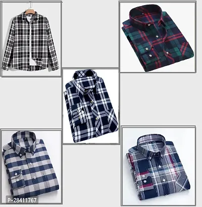 Stylish Cotton Long Sleeve Shirt For Men Pack of 5