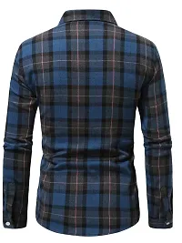 Stylish Multicoloured Checked Long Sleeves Shirt For Men-thumb1