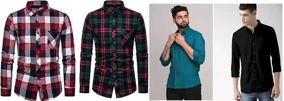 Trendy Cotton Long Sleeves Casual Shirt 