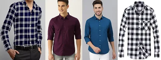 Trendy Cotton Long Sleeves Casual Shirt 