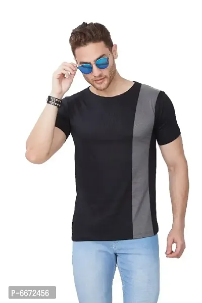 Mens Vertical Stripe Short Sleeve Tshirt- 100%Combed Cotton