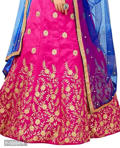 Shop Pink & Yellow Khari Printed Lehenga Choli With Dupatta Online in India  | Fabdia.com