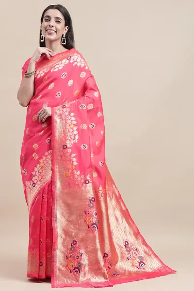 Best Selling Art Silk Saree with Blouse piece 