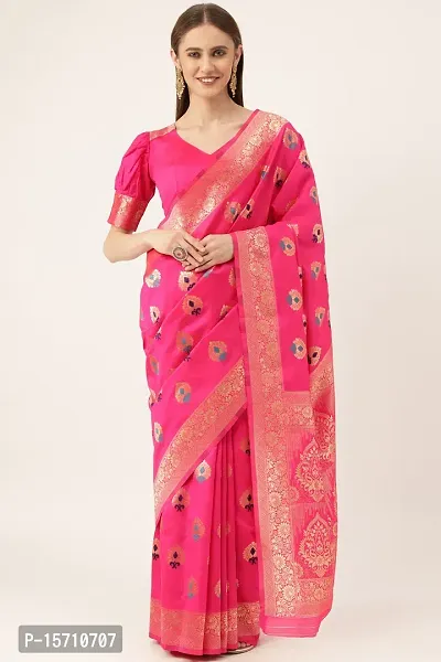 Beautiful Kanjivaram Silk Designer Weaving Saree With Blouse Piece