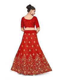 Trendy Women Semi-Stiched Heavy Zari Embroidery,Daimond And Fancy Border With Embroidered Dupatta And Blouse Silk Lehenga Choli-thumb2
