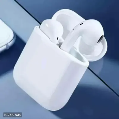 Stylish White Bluetooth Earbuds-thumb0