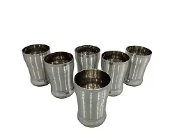 Stainless Steel  Premium Deluxe Multipurpose Juice/Water Glass Set of 6 Pcs with Mirror Finish, BPA Free, Diameter 7cm - 300 ML-thumb3