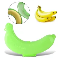 Plastic Banana Food Storage Container, Banana Case Cover /Box Pack of 2 MultiColour-thumb1